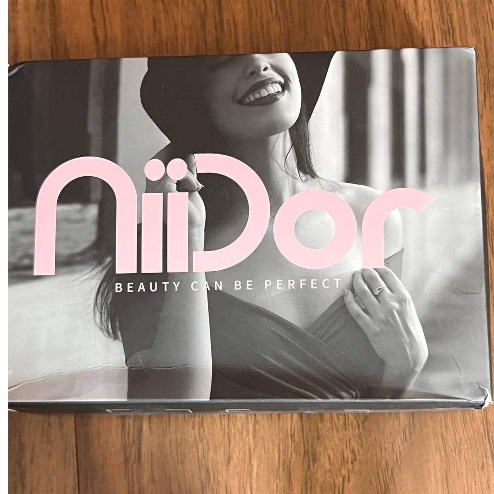 Niidor Fabric Strapless Adhesive Bra NIB Size F Black Backless Invisible Pushup